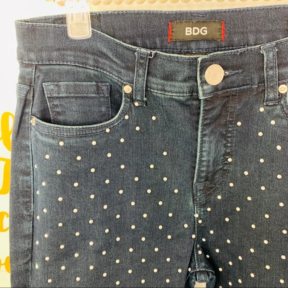 BDG High Rise Cigarette Ankle Pearl Denim Jeans 28 - Picture 3 of 14